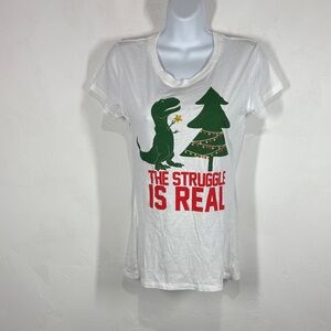 NWT Cold Crush White Holiday T-Rex tee size medium